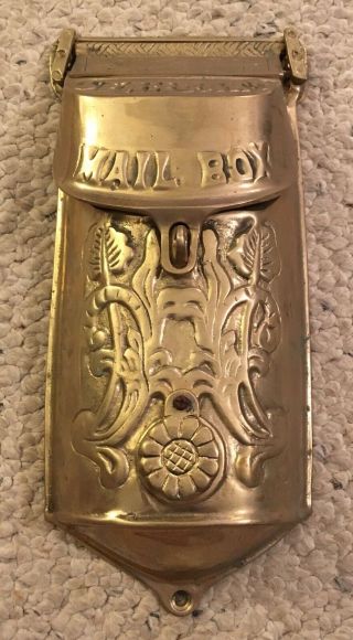 Vintage Solid Brass Heavy Duty Mail Box,