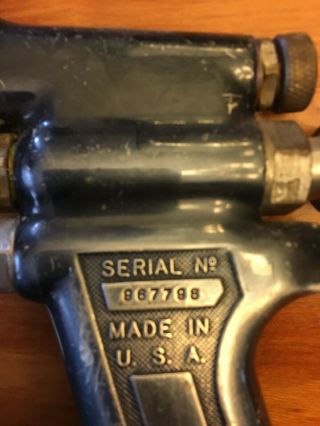 Vintage Binks Model 7 Spray Gun 36SD W/1 Qt Canister Estate 4