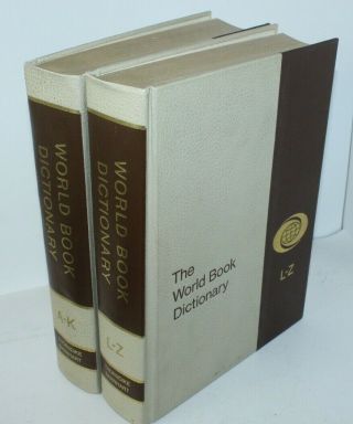 Vintage - 1972 - 2 Volume Set - The World Book Encyclopedia Dictionary