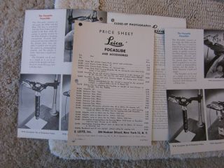 Vintage Leitz & Leica brochures,  catalogs,  and instructions. 5