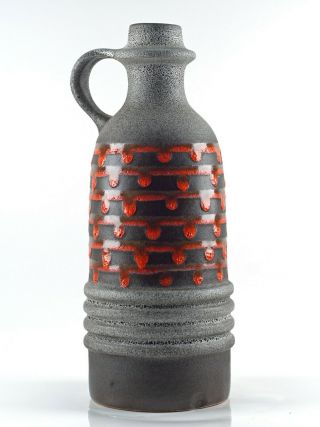 Retro Pottery 03 - German Veb Haldensleben Vintage 70s Modernist Fat Lava Vase