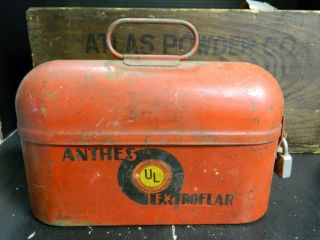 Vintage Anthes Lektroflar Roadside Flare Kit Box Only 8 " X 10.  5 " X 3.  5 " Good Con
