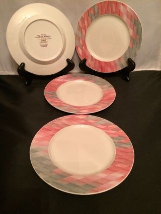 Vintage Set of 4 VILLEROY & BOCH china COLLAGE pattern Bread Plates 6 3/4 