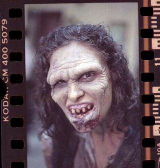 Ha22g Vintage Day Of The Dead Zombie Horror Movie Teeth Flesh Art Negative Photo