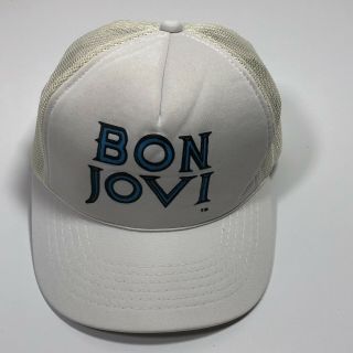 Vintage Bon Jovi Mesh Trucker Concert Hat White