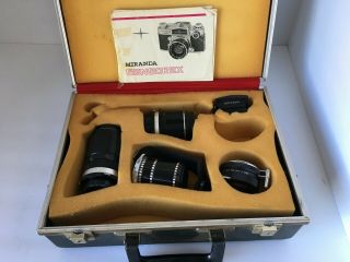 Vintage Soligor Miranda Camera Lens Tele - Converter 2x Lens And Carrying Cas