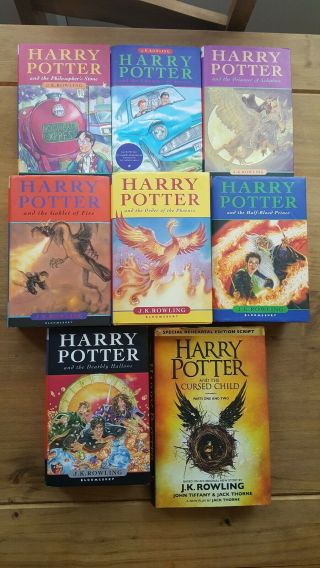 Harry Potter Hardback Book Set 1 - 8 Some 1st Editions Bloomsbury JK Rowling 3