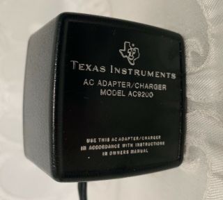 Vintage Texas Instruments Electronic Calculator Ac Adapter Charger Cord Ac9200