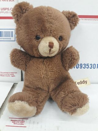 Russ Berrie & Co Vintage Teddy Bear Plush Wind Up Musical Music Stuffed Brown