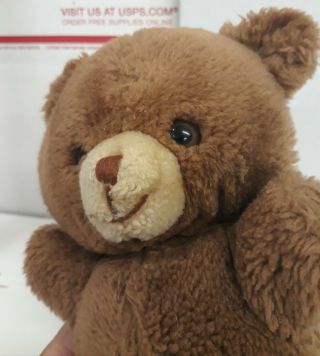 Russ Berrie & Co Vintage TEDDY Bear Plush Wind Up Musical Music Stuffed Brown 5