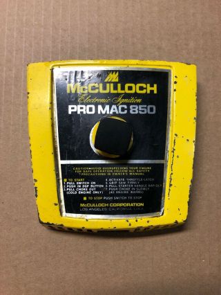 Oem Mcculloch Pro Mac 800 805 850 Pro Air Filter Cover Vintage