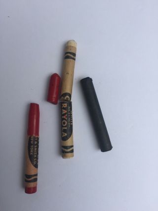 vtg Crayola 48 Box crayons Binney & Smith York Gold Medal Crayon 4