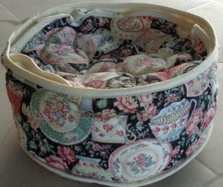 Vintage Quilted China Large Size Storage Bag - Vgc - Handy Item Cute