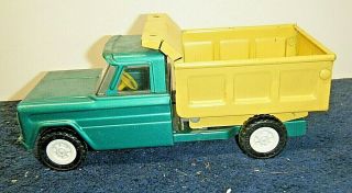 Vintage Teal Yellow Structo Kom - Pak Truck Automatic Dump Truck 1960 
