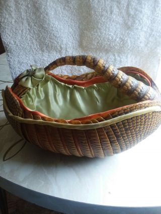 Vintage Taxidermy Armadillo Basket