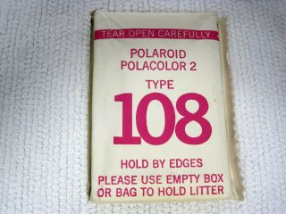 Vintage 1976 Polaroid Type 108 Polacolor 2 Land Film Pack - - Usa