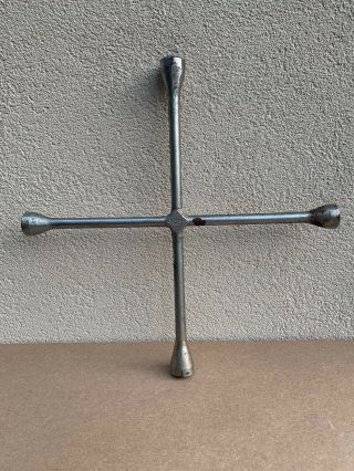 Vintage Craftsman Tools 4 Way Lug Wrench Tire Iron Made In The Usa 17 Inch