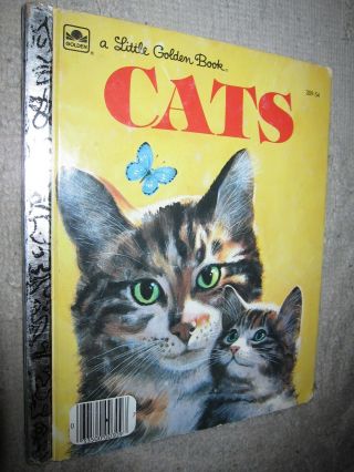 Vtg Hc Book,  Cats By Laura French,  Illus.  Mel Crawford,  Little Golden Book,  1976
