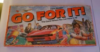 Go For It Vintage 1985 Parker Brothers Board Game W/ Box