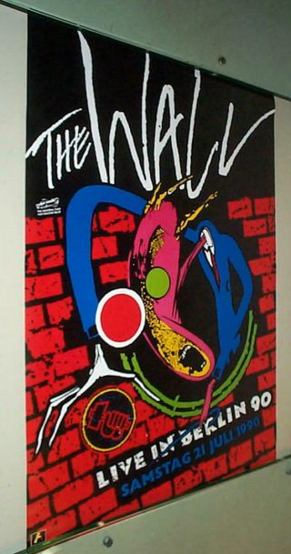 Pink Floyd The Wall Berlin 1990 Vintage Uk Poster