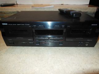 907 Yamaha Natural Sound Cassette Deck Kx - W321 Tape Player/recorder W/ Remote