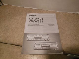 907 Yamaha Natural Sound Cassette Deck KX - W321 Tape Player/Recorder w/ Remote 3
