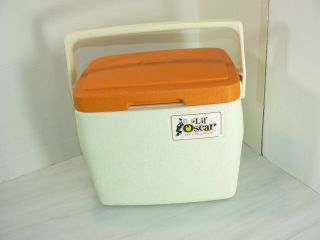 Vintage Orange/white 1982 Lil’ Oscar Coleman Six Pack Cooler 5272 Guc