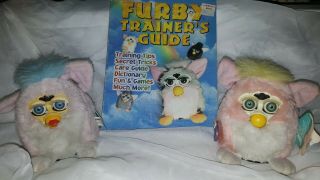 1999 Vintage Furby Babies With A Trainer 