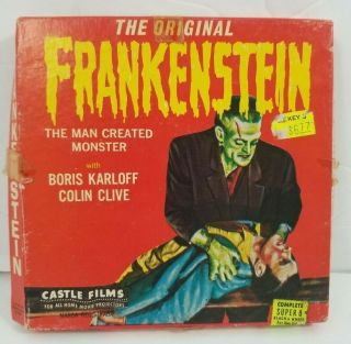 Vintage 8mm The Frankenstein Castle Film Horror Boris Karloff Movie