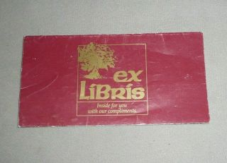 Vintage Ex Libris Book Plate Stickers Set of Three Stickers 2