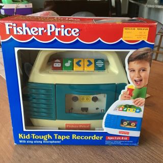 Vintage Fisher - Price Kid - Tough Tape Recorder With Microphone 1998 1997