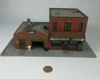 Vintage Ho Scale Train Building Detailed Country House Factory Model Garage