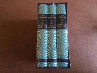 Folio Jrr Tolkien Lord Of The Rings Fellowship Two Towers & Return Book Set