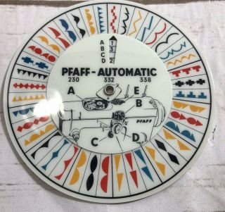 Vintage Pfaff Automatic 230/332/338 Stitch Design Selector Guide