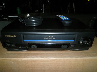 4 - Head Panasonic Pv - V402 Vhs Vcr With Remote And Cable Ready To Use
