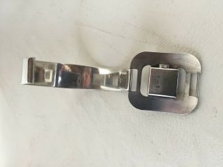 VINTAGE DULUX Swiss Made 17 Jewel Sterling Silver Wind - up Women ' s Bracelet Watch 4