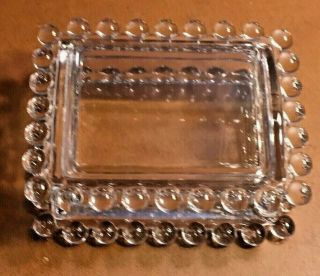 Vintage Candlewick Clear Cigarette Trinket Box With Lid