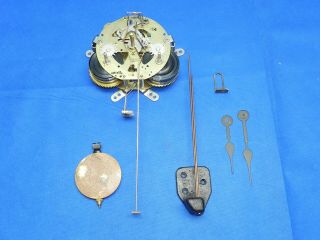Vintage Wall Clock Mechanical Movement Pendulum Gong Hands Korea Daewoo Saujin