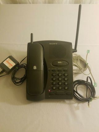 Sony Cordless Telephone Spp - 933 Office Phone With Wall Mount Vintage