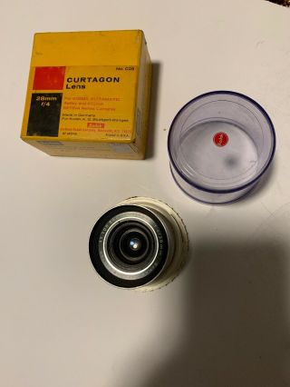 Vintage Schneider Kreuznach Curtagon F:4 28mm Compur Camera Lens Kodak?