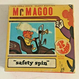 Vintage Mr Magoo Safty Spin 8 Mm Movie Film Cartoon Castle Silent Edition