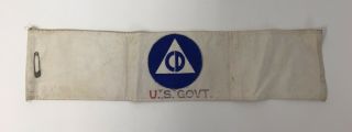 Vintage Wwii Civil Defense Patch Arm Band