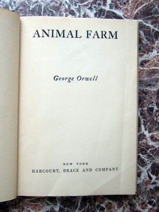 Animal Farm,  Stated First US Edition 1946,  George Orwell,  w/ Dust Jacket 5