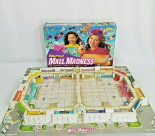 Vtg Electronic Mall Madness Board Game 1989 1996 Milton Bradley Incomplete