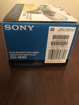 Sony Black And White Video Camera SSC - m383 ExwaveHAD 3