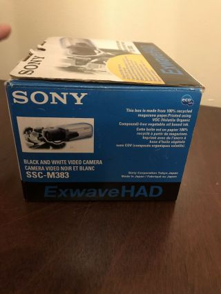 Sony Black And White Video Camera SSC - m383 ExwaveHAD 5