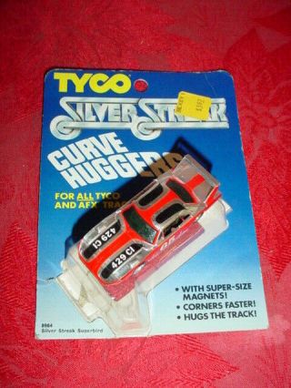 Vintage Tyco Curve Huggers Ho Silver Streak Superbird,  Near On Open Card