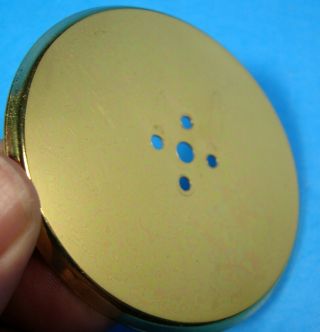 9 Large Round Vintage Gold Cabinet Knob Backplates 2 3/4 " Door Pulls Rosette