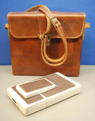 Polaroid Sx - 70 Land Camera With Leather Bag And Paperwork