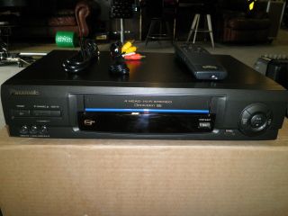 Hi Fi 4 - Head Panasonic Vhs Vcr Pv - V4610 With Remote And Cables Japan